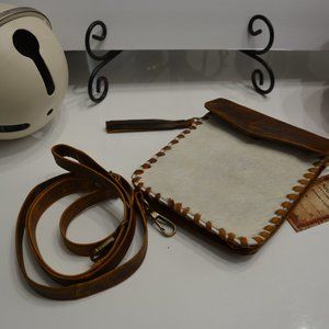 Western Tooled Leather Cowhide Mini Crossbody cell Phone smart mobile Purse